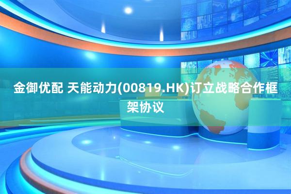 金御优配 天能动力(00819.HK)订立战略合作框架协议