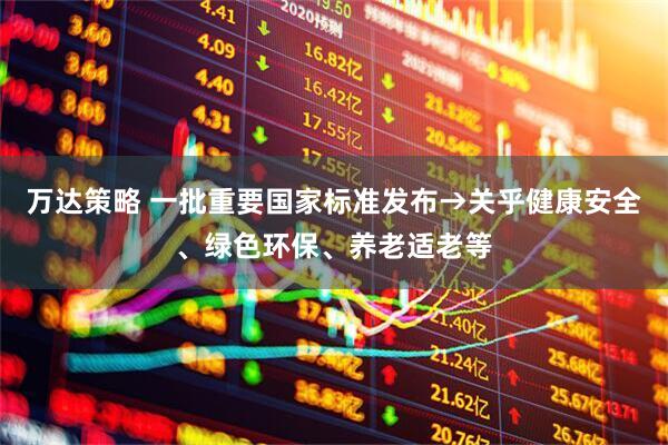 万达策略 一批重要国家标准发布→关乎健康安全、绿色环保、养老适老等